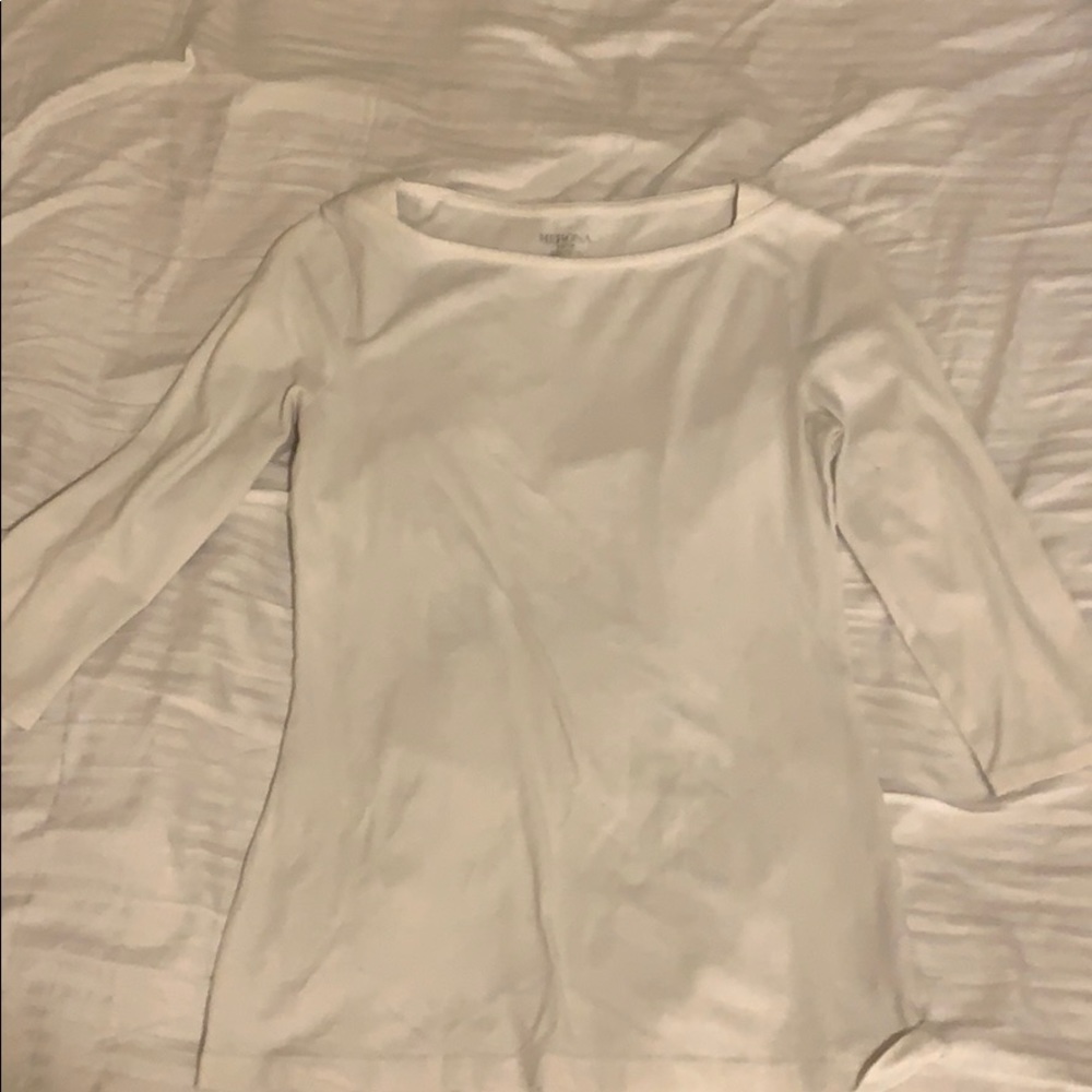 3/4 sleeve white shirt